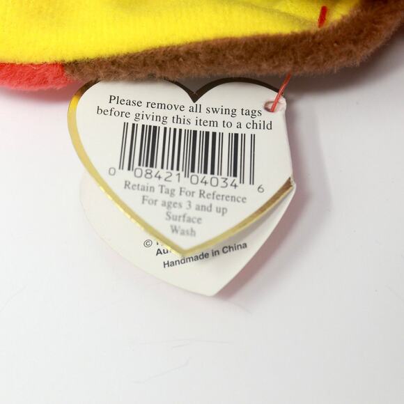 TY Vintage Turkey "Gobbles" Beanie Baby - Picture 6 of 10